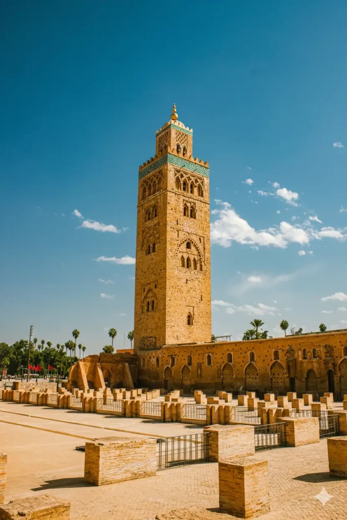 Morocco itinerary Marrakech stop Koutoubia Mosque minaret landmark travel destination